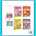 Goowoo 1600+ Mosaic Stickers with Colouring Books