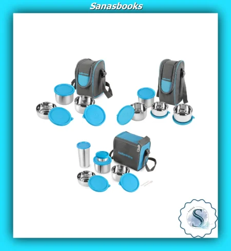 CELLO Steelox Stainless Steel Lunch Box with Bag